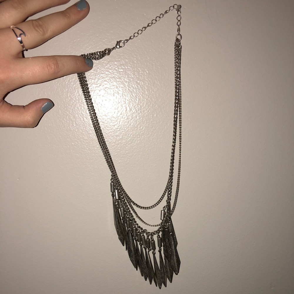 metallic statement necklace